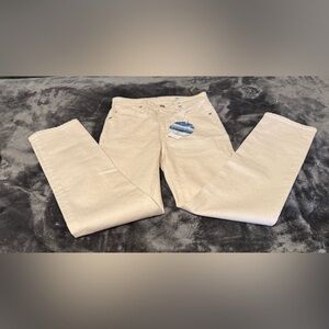AG Adriano Goldschmied Women’s Size 24 Isabelle High Rise Straight Crop Ivory